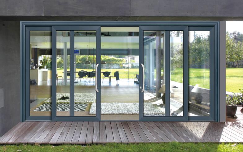 aluminum framed doors